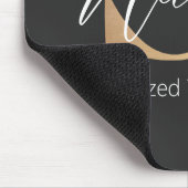 Moderne Monogrammed Initiaal S & Naam Gepersonalis Muismat (Hoek)