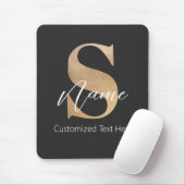 Moderne Monogrammed Initiaal S & Naam Gepersonalis Muismat (Met muis)