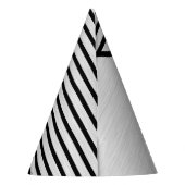 Moderne monogrammed line kunst feesthoedjes (Achterkant)