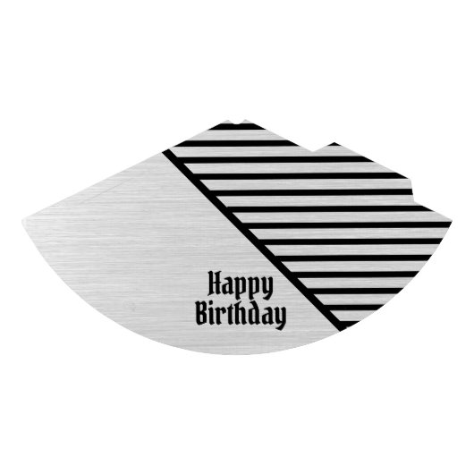 Moderne monogrammed line kunst feesthoedjes (Voorkant)