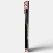 Moderne monogrammed Roos Gold Glitter Drivers Case-Mate iPhone Case (Achterkant / Links)