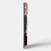 Moderne monogrammed Roos Gold Glitter Drivers Case-Mate iPhone Case (Achterkant / Rechts)