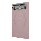 Moderne Monogrammed Sjabloon Trendy Elegant Mini Klembord (Angled2)