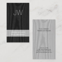 Moderne Monogrammen Faux Wood Verticaal Zwart Wit