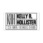 Moderne Monogrammen Naam of Adres Bedrijfs van de  Rubberstempel (Afrduk)