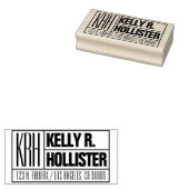 Moderne Monogrammen Naam of Adres Bedrijfs van de  Rubberstempel (Gestempeld)
