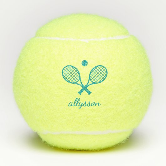 Moderne monogrammen tennisballen (Voorkant)