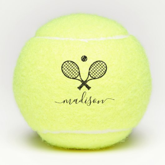 Moderne monogrammen tennisballen (Voorkant)