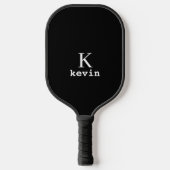 Moderne monogramnaam eenvoudige aangepaste pickleball paddle (Voorkant)