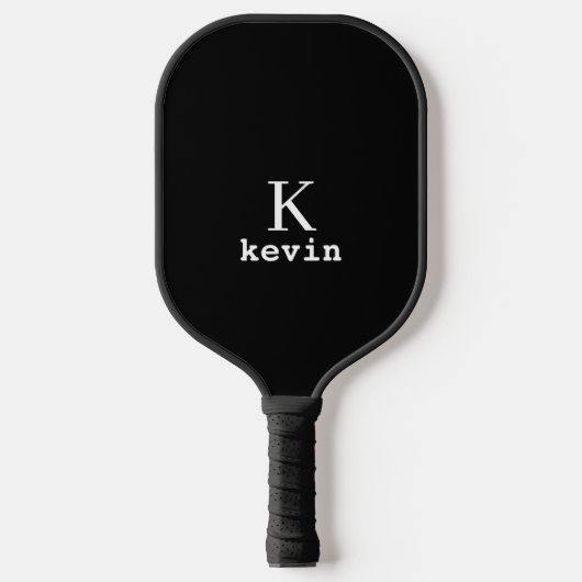 Moderne monogramnaam eenvoudige aangepaste pickleball paddle (Voorkant)