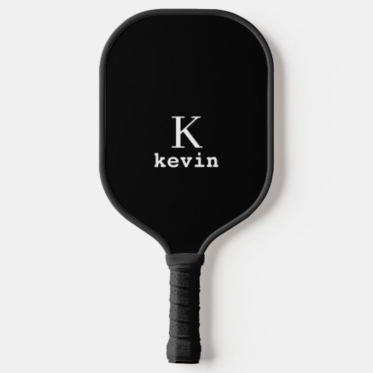 Moderne monogramnaam eenvoudige aangepaste pickleball paddle (Achterkant)