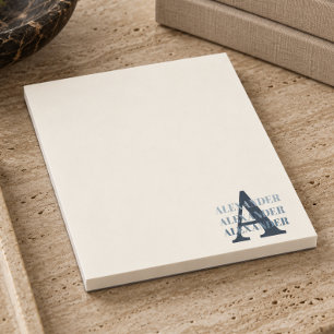 Moderne Monogramnaam Notitieblok