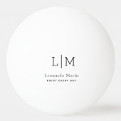 Moderne Monogramnaam Pingpongballen (Voorkant)