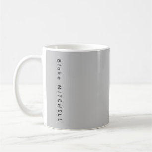 Moderne Monogramnaam Urban Grey Koffiemok