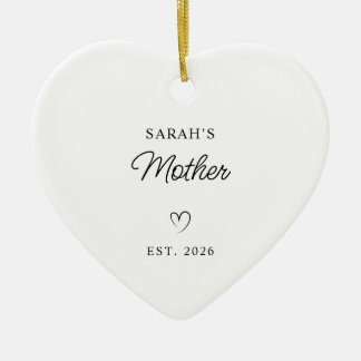 Moderne Monoline Nieuwe Baby's Moeder Foto Keramisch Ornament