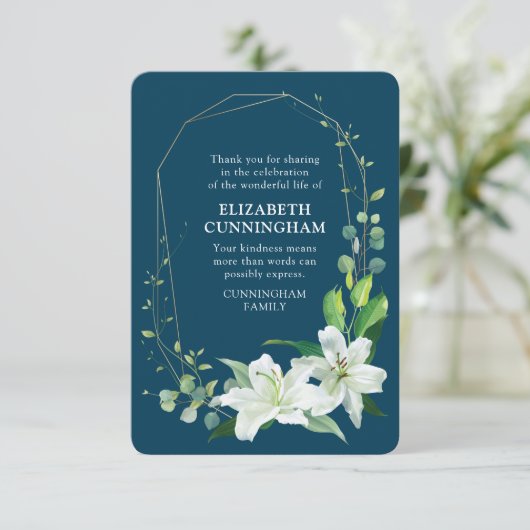 Moderne monumenten van flora en fauna bedankkaart (Staand voorkant)