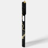 Moderne Moody Ombre Zwarte Agaat en Aangepaste Mon Case-Mate iPhone Case (Achterkant / Rechts)