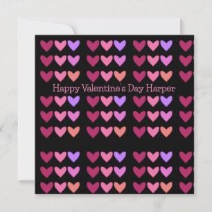 Moderne mooie roze en kleurrijke Valentijnsdag Feestdagenkaart
