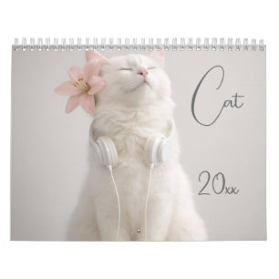 Moderne Moppige Grappige Huisdierkat Foto's Kalender