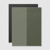 Moderne mosgroene duo dunne magnetische kaart (op  (Voorkant / Achterkant)