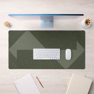 Moderne Moss Green Desk Mat met Pijlen – Aanpassen