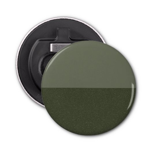 Moderne Moss Green Split Button Bottle Opener (Voorkant)