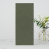 Moderne Moss Green Texture Menu Plat - Personnalis (Debout devant)