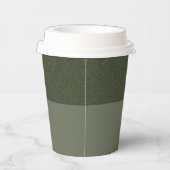 Moderne Moss Green Textured Paper Cup – Aanpassen Papieren Bekers (Rechts)