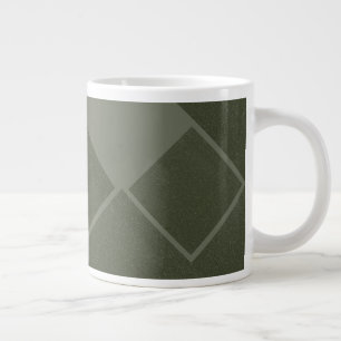 Moderne Moss Groene Geometrische Mok