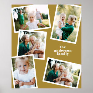 Moderne mosterd multi-foto home decor poster