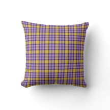 Moderne Mosterdgeel en Lavendelpaarse Plaid Th