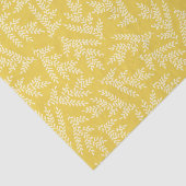 Moderne mosterdgele bloembladeren patroon tissuepapier (Detail)