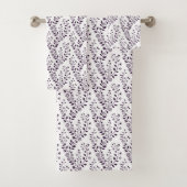 Moderne motif floral Boho prune blanc (En situation)