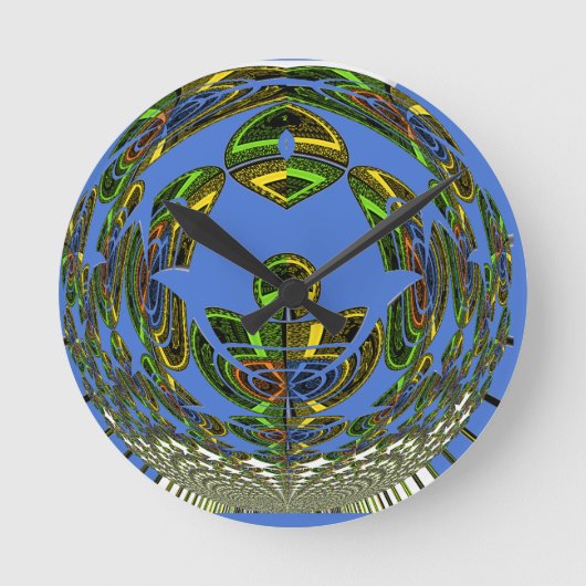 moderne Motif Ronde Klok (Voorkant)