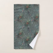 Moderne motif rustique d'hiver pin (Serviette à main)