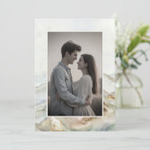 Moderne Mountain Wedding Dank u kaart Waterverf (Staand voorkant)