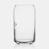 Moderne Mr. Mrs. Naam Datum & Ringen Ontwerp, Huwe Blikvorm Glas (Links)