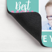 Moderne Muismat voor fotocollage 'Best Mam Ever' (Hoek)