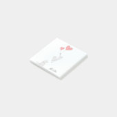 Moderne muizen Waterverf Blue Cute Post-it® Notes (Schuin)