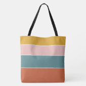 Moderne Multi Color Block Stripes Persoonlijk Draagtas (Achterkant)