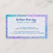 Moderne Multi Color Faux Glitter & Sparkles Visitekaartje (Achterkant)
