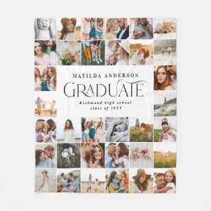 moderne multi-foto afstuderen stijlvolle klasse va fleece deken