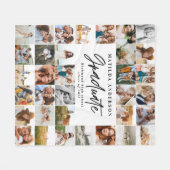 moderne multi-foto afstuderen stijlvolle klasse va fleece deken (Voorkant (Horizontaal))