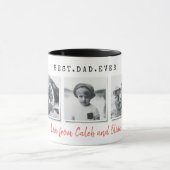 Moderne multi-foto beste vaders dag Kerstmis Mok (Midden)