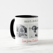 Moderne multi-foto beste vaders dag Kerstmis Mok (Voorkant links)