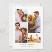 Moderne Multi Foto Collage Bruiloft Save The Date (Voorkant)