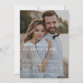 Moderne multi foto elegante bruiloft kaart (Voorkant)