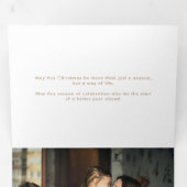 Moderne multi-foto kerstcollage drieluik wenskaart (Binnenzijde eerst)