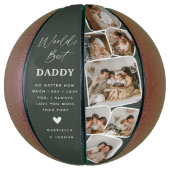 Moderne multi-foto raster beste vader van de werel basketbal (Verticaal)