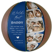 Moderne multi-foto raster beste vader van de werel basketbal (Verticaal)